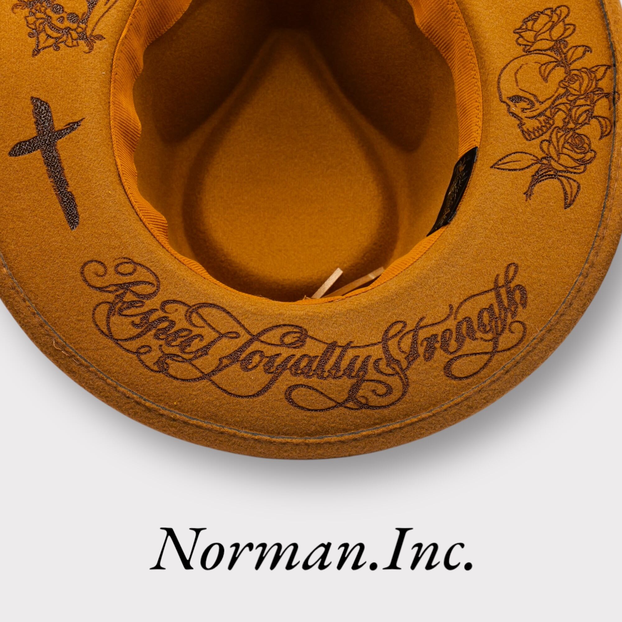 中折れハット カーキ色 ハット 帽子 タトゥー アメカジ ストカジ ユニ