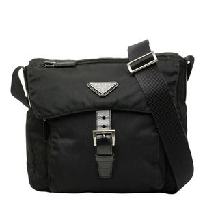 プラダ 斜め掛け ショルダーバッグ BT8994 ブラック ナイロン レザー レディース PRADA 【中古】