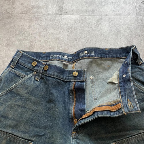 メキシコ製 デニム ダブルニー Carhartt 36×32 詳細写真8