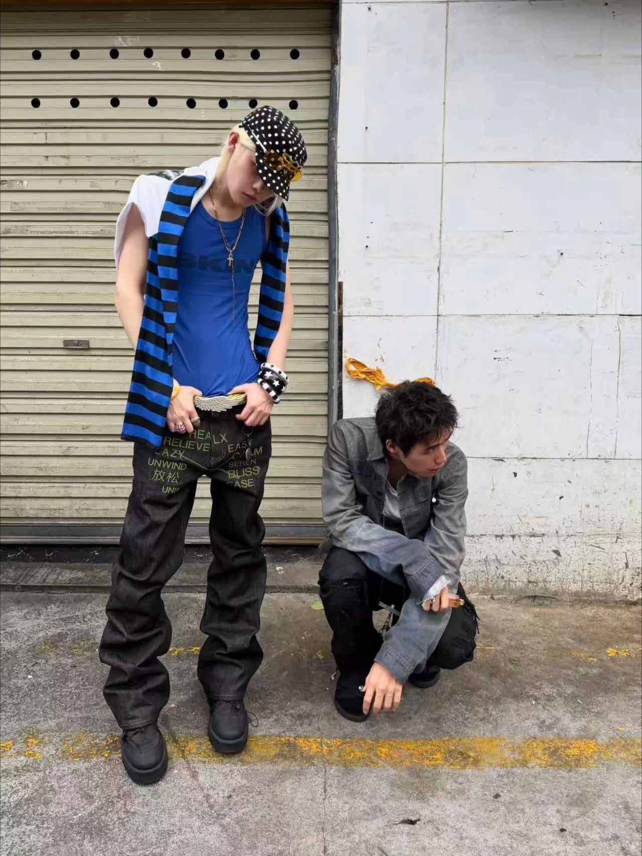 【CinderVein】Gradient Washed Denim Jacket