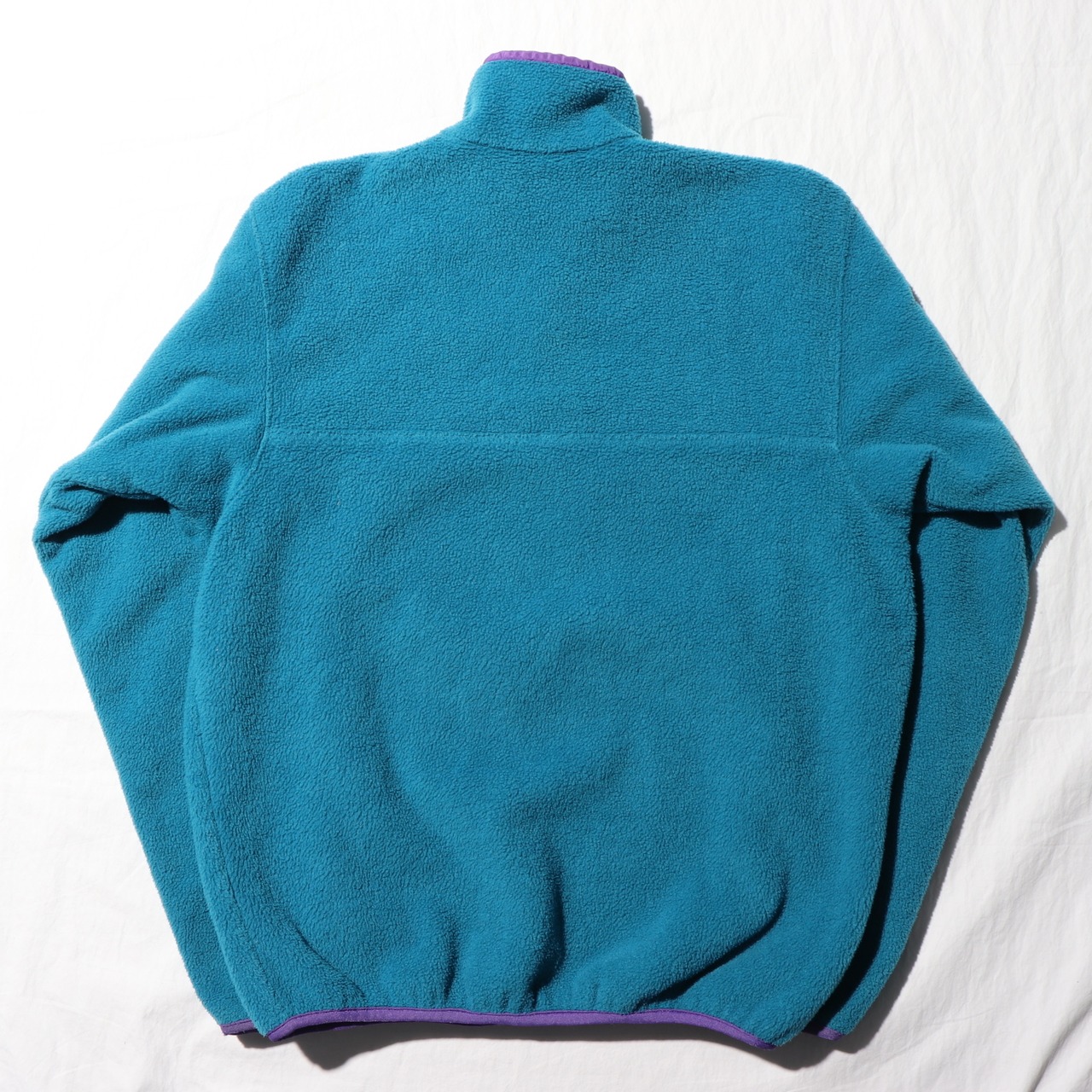 極美品 M USA ターコイズブルー 三角タグ 90s シンチラスナップT Patagonia パタゴニア フリース