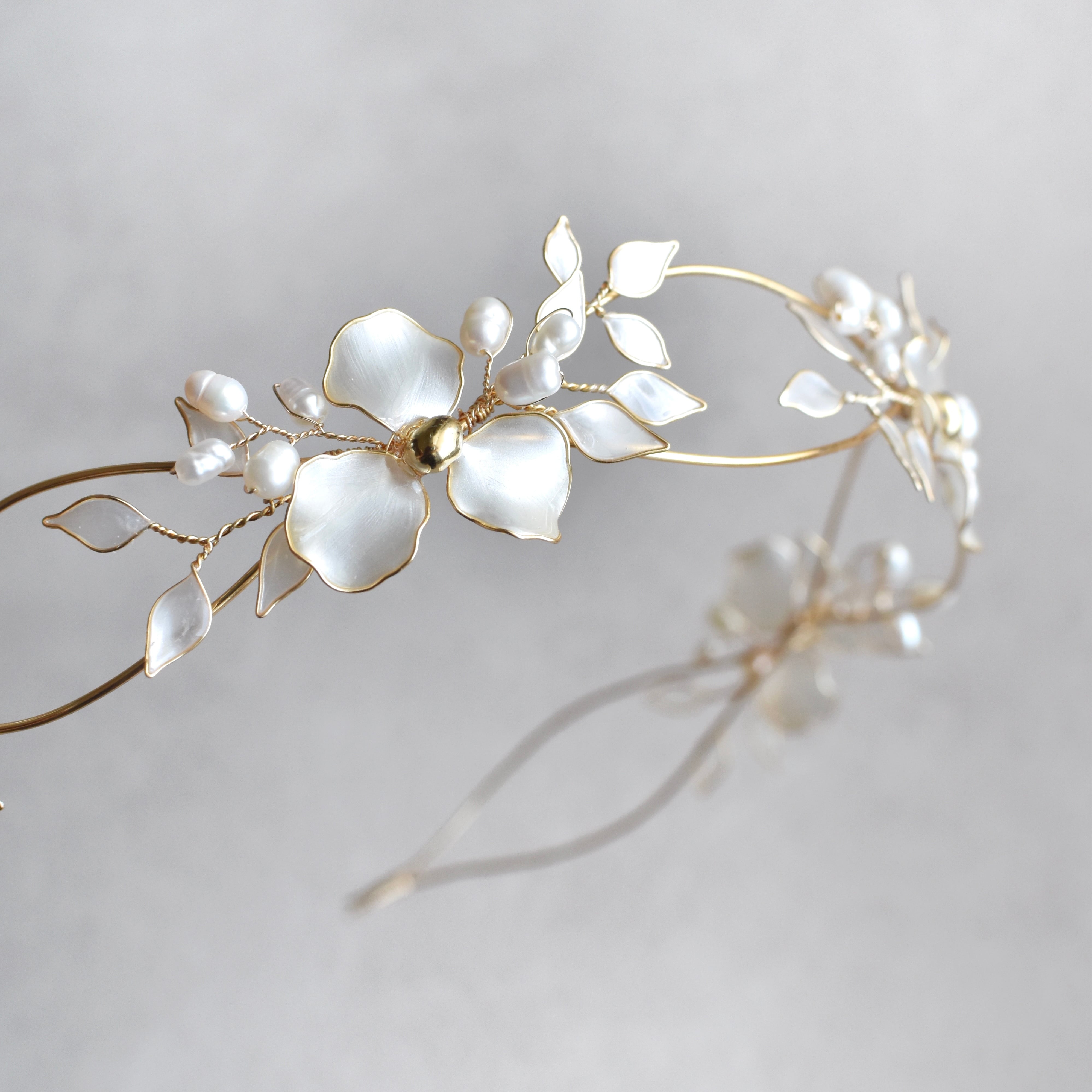 White garden headband
