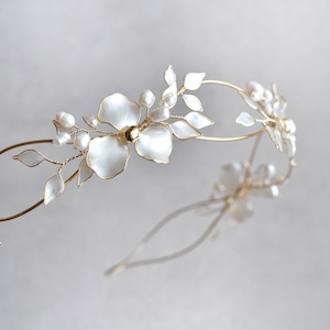 White garden headband