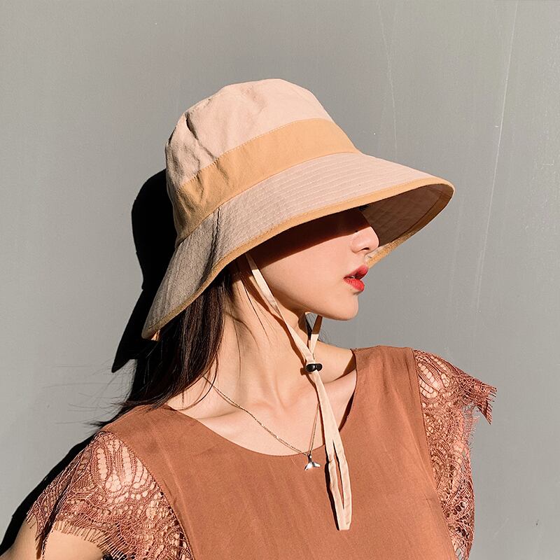 サマーレッドカジュアルカラー ロング 帽子 夏物 ステッチ ブラック・アイド・ピーズ41424357645