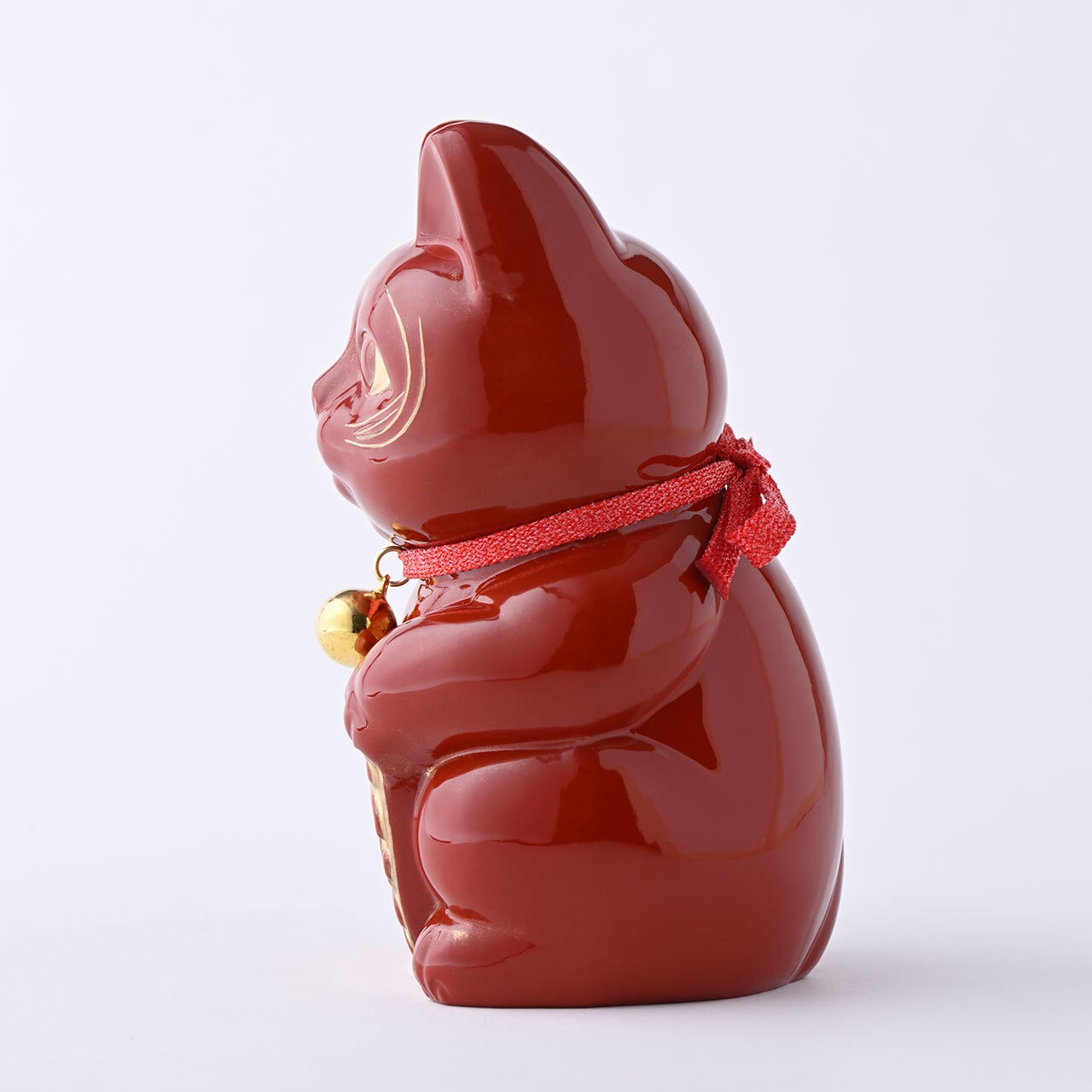 開運・縁起物》開運厄除け 招き猫16cm（赤漆）｜銀雅堂 | 生活を