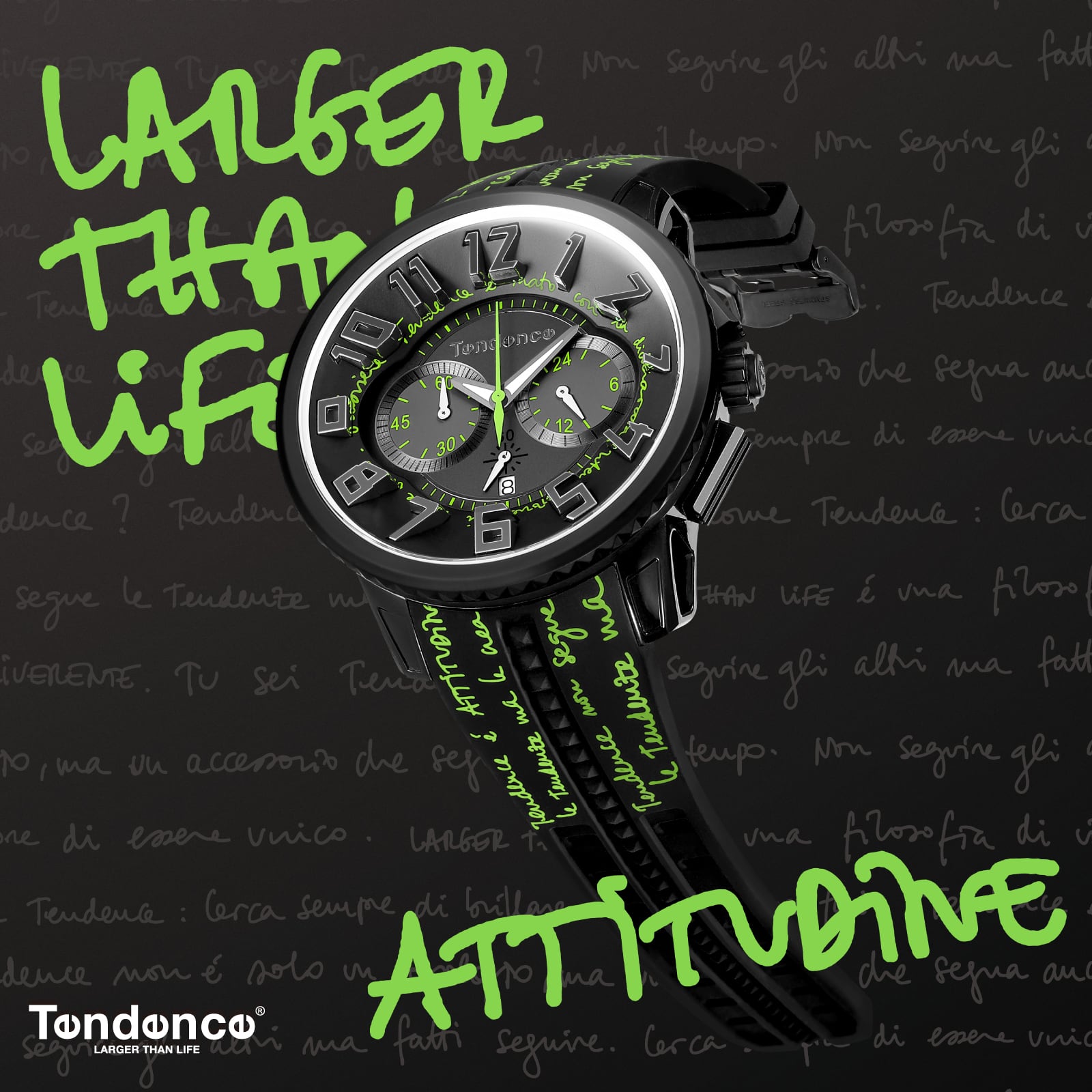 【Tendence テンデンス】TY046026  GULLIVER ATTITUDE ガリバーアティチュード（ブラック）／国内正規品 腕時計