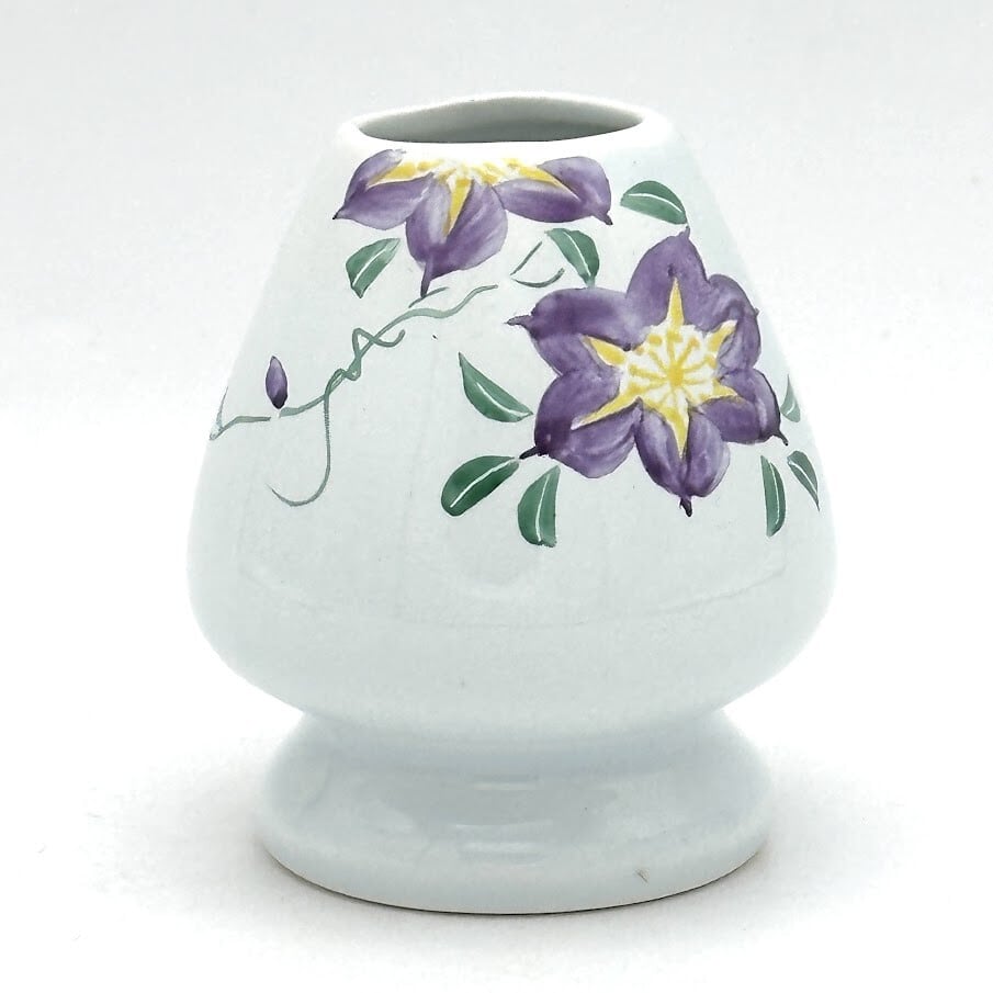 Chasen Rest “Clematis Tessen” – Hand-painted by Certified Kiyomizu Ware Artisan, Kyoto