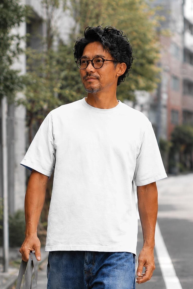 COMOLI(コモリ) / コットンジャージ長袖Tシャツ-WHITE-(C03-05004
