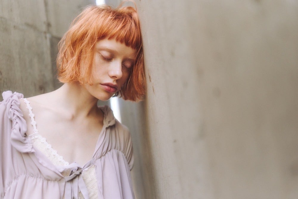 Gathered jacket/pale blue | papier.official