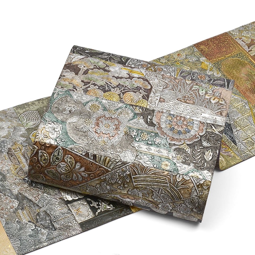 袋帯]本金唐革 名門 織匠川島 謹製 本革 正絹 日本製(商品番号:21784