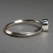 【１点もの】四分一銀リング #13 サファイア