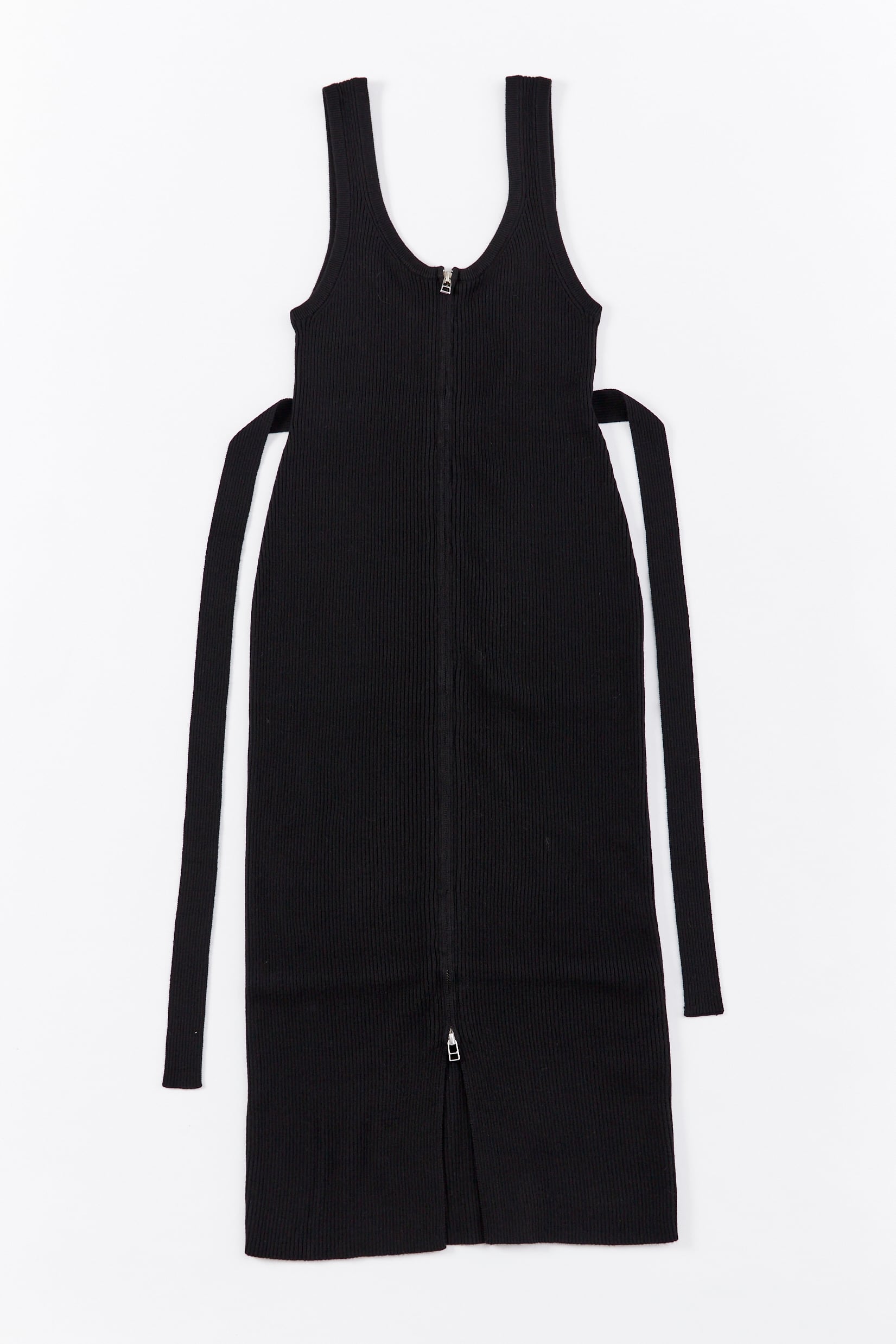 RIB TANK ZIP ONE PIECE 25AWAC-004 BLACK | A CCORDION