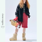 【2olor】キルティングが映えるアート系ハーフパンツ 《i0822》