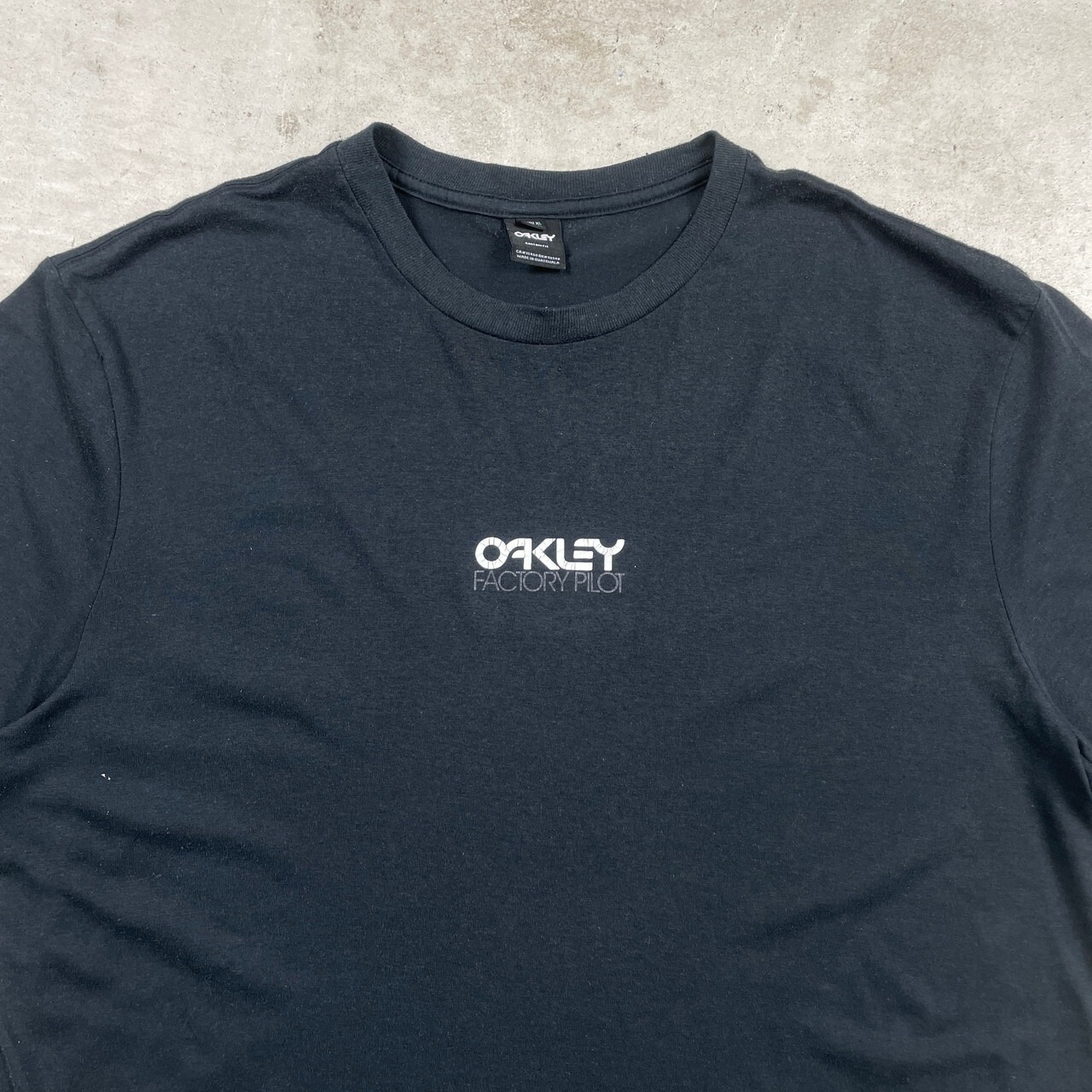 00年代 OAKLEY FACTORY PILOT オークリー ロングTシャツ ロンT 袖プリ 
