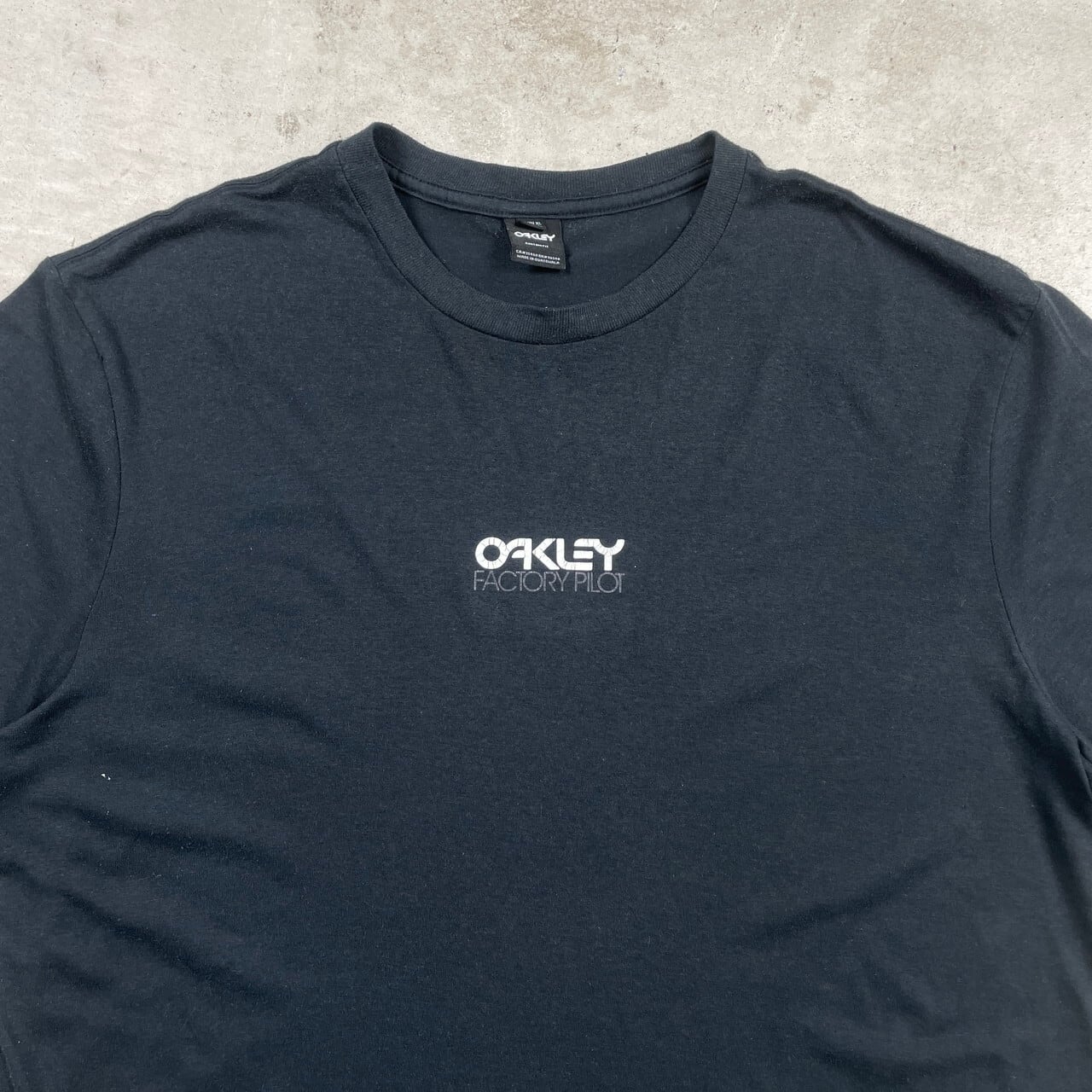 00年代 OAKLEY FACTORY PILOT オークリー ロングTシャツ ロンT 袖プリ 