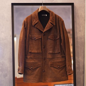 GIORGIO ARMANI "Leather Jacket" -BROWN- 【USED】