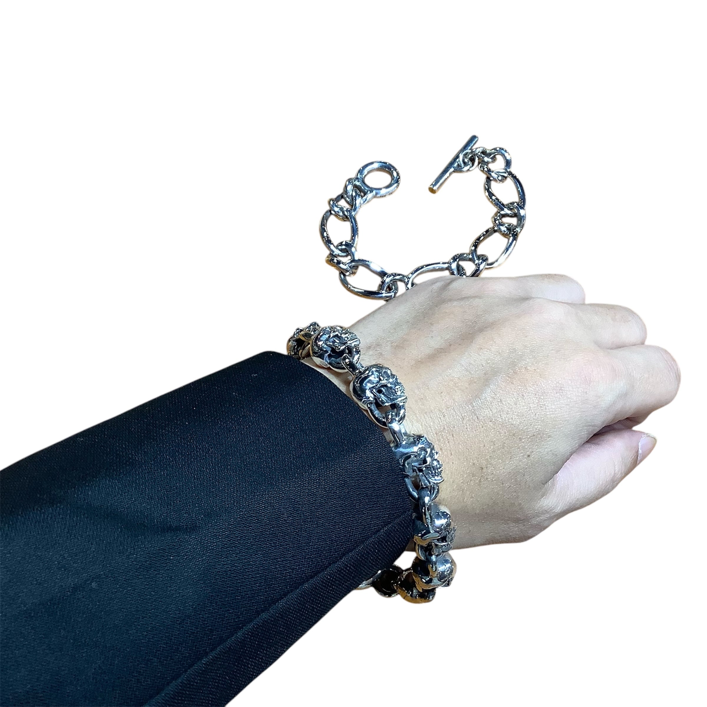 BOFP-299／マカダミアスカル・ブレスレット SilverJewelry skull