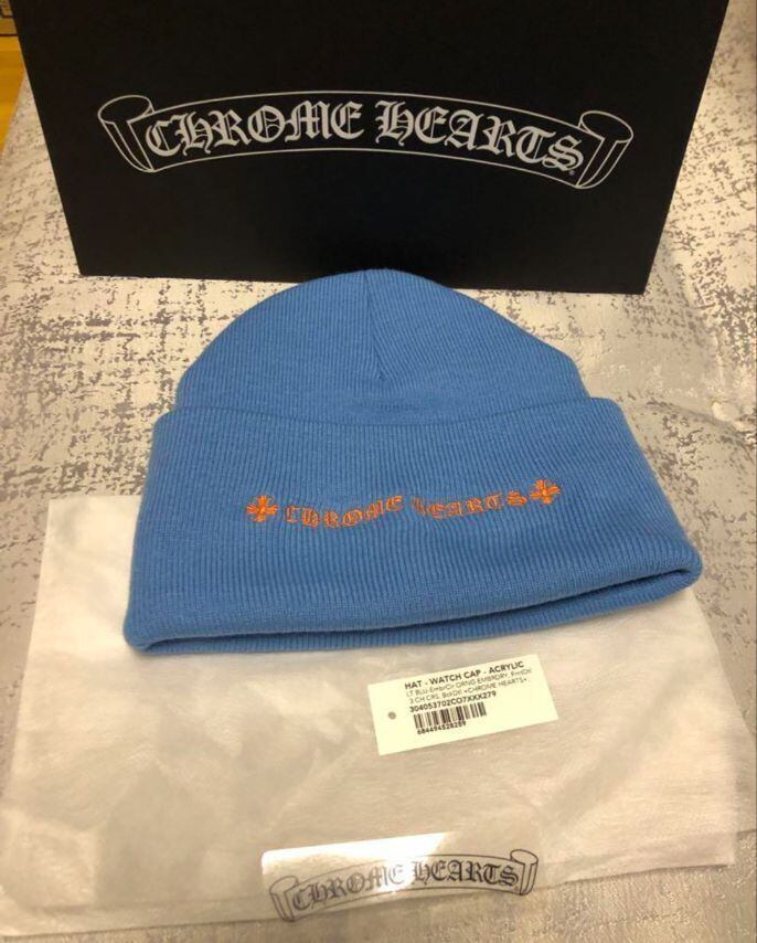 CHROME HEARTS トリプルクロスニット帽 ☆Chrome Hearts☆セレブも愛用☆トリプルクロス ビーニー☆ (CHROME