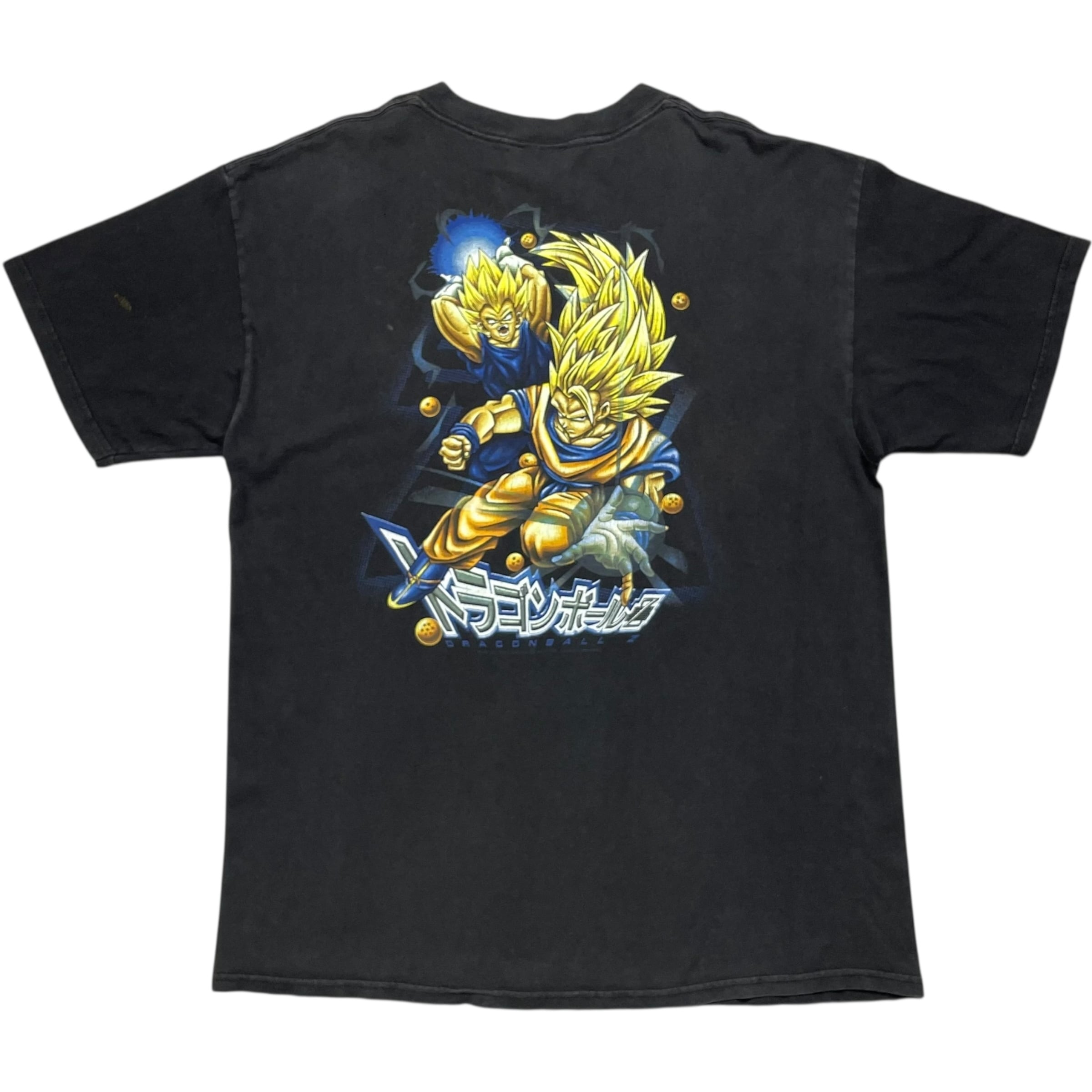 《XL》DRAGON BALL Z ドラゴンボールZ アニメTシャツ 孫悟空 ベジータ 超サイヤ人 プリント ブラック USA製 90年代 vintage no.7977
