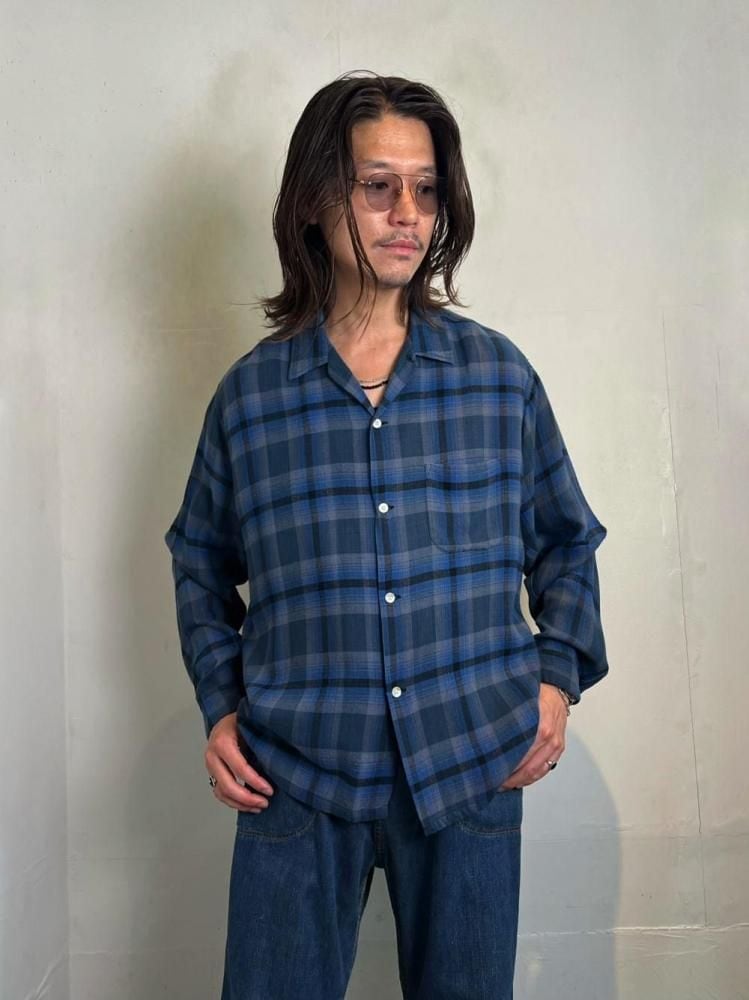 FRUIT OF THE LOOM】Vintage Open Collar Rayon Shirt【1960s-】 | beruf