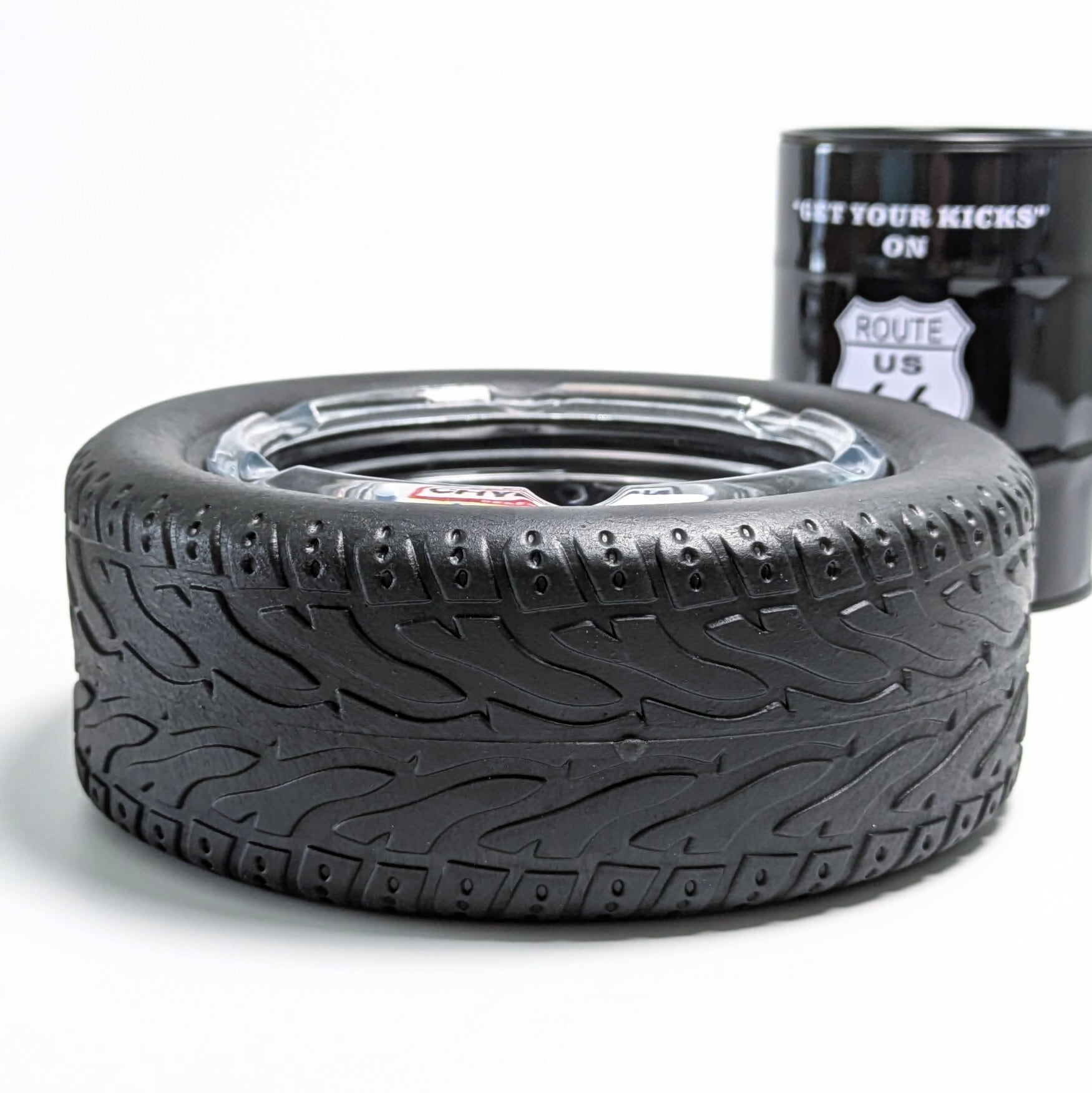 【 Tire Ashtray タイヤアシュトレイ 】 『 Champion チャンピオン 』スパークプラグ / 灰皿 / ガレージ 〚アメリカン雑貨 アメトイ〛