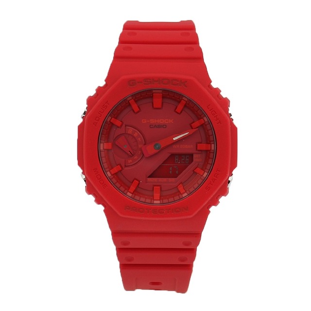 カシオ CASIO 腕時計 GA-2100-4A メンズ Gショック 八角形フォルム カーボンコアガード G-SHOCK クォーツ レッド