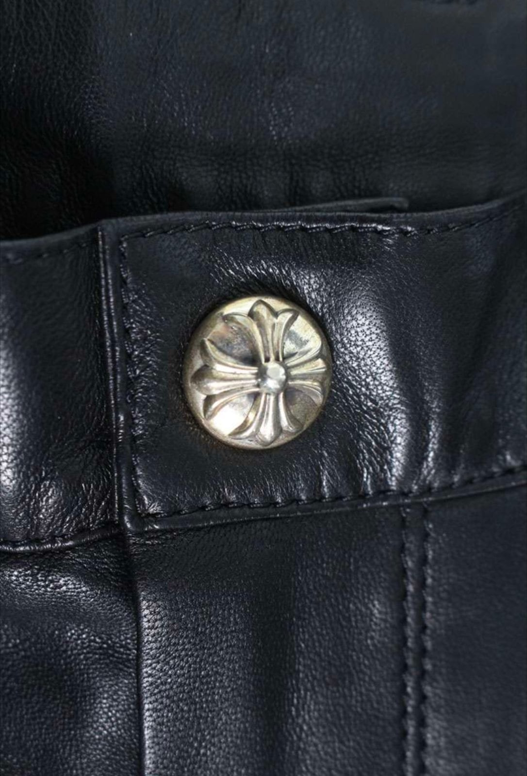 CHROME HEARTS クロムハーツ LTHR PANTS CEME CRS レザーパンツ クロス