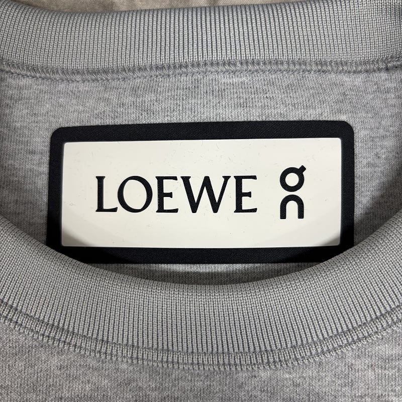 LOEWE /ロエベ スウェットシャツ テクニカルジャージー グレーメランジ  