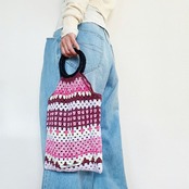 [Pattern] マルチボーダーマルハンドルバッグ