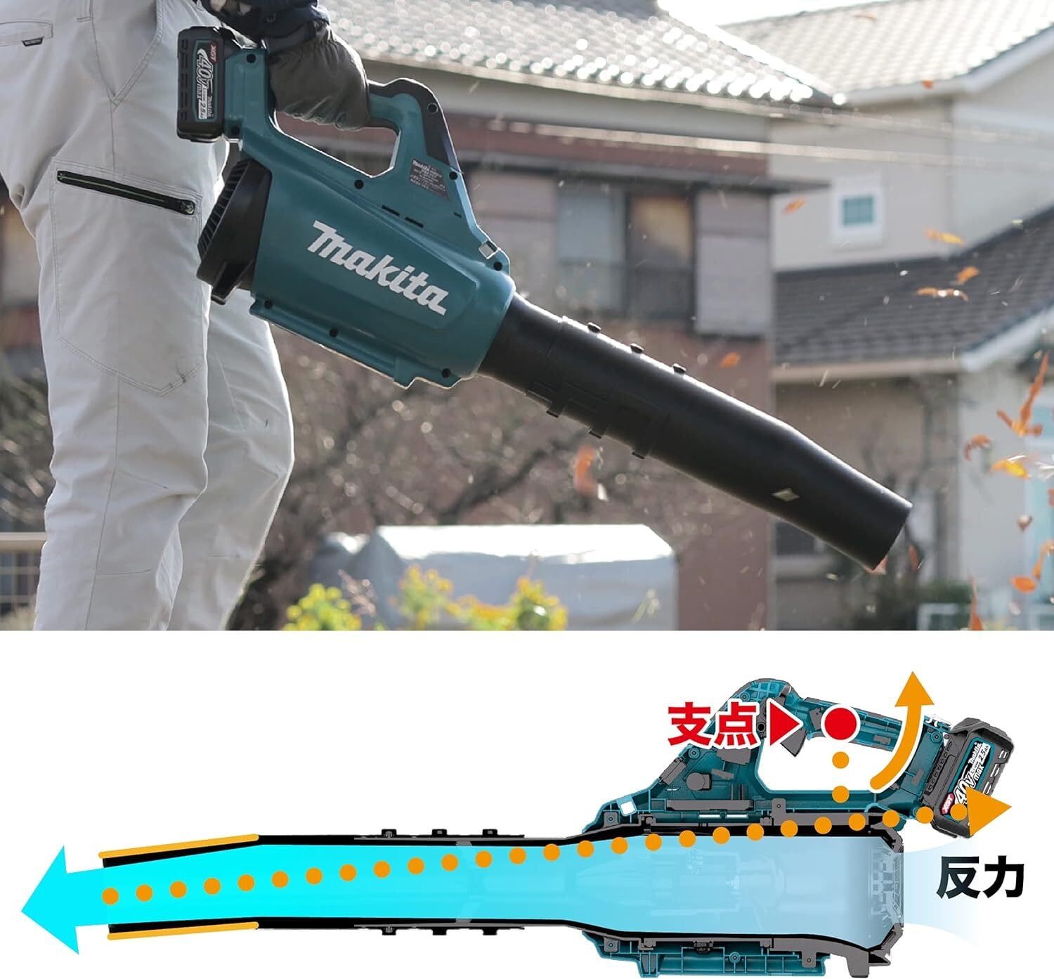 マキタ(Makita) 充電式ブロワ 40Vmax バッテリ・充電器別売 MUB001GZ