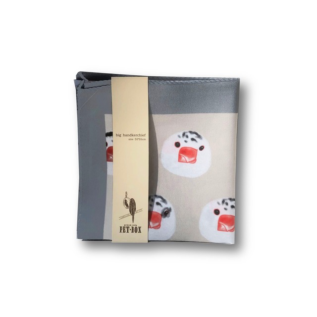 ゴマ塩文鳥 バンダナ