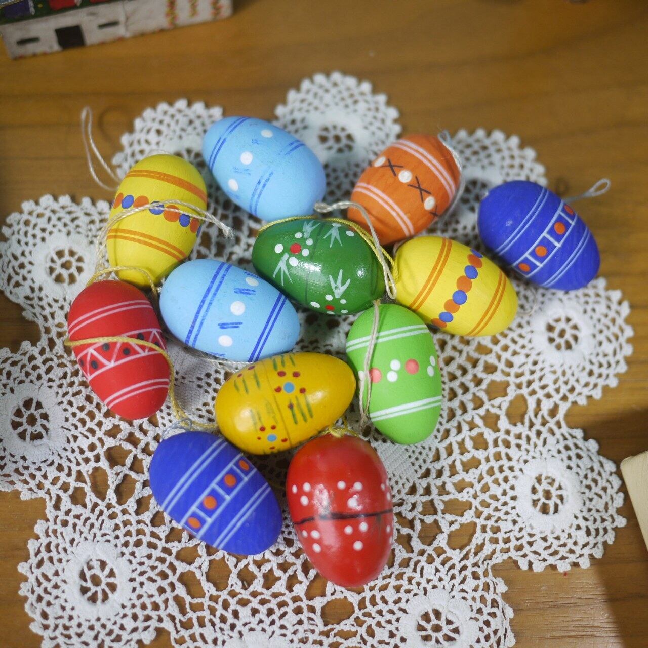 木製イースターエッグミニ箱入 12P expertic 東ドイツ