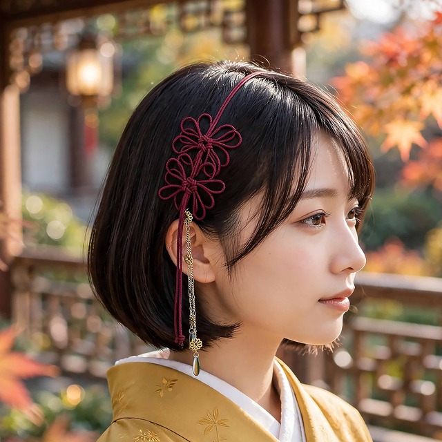 飾り結びカチューム「きみをいろどる」【軽量・簡単】浴衣や着物、日常使いにも。
