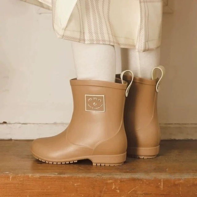 【RAINBOOTS】カジュアル無地レインブーツ