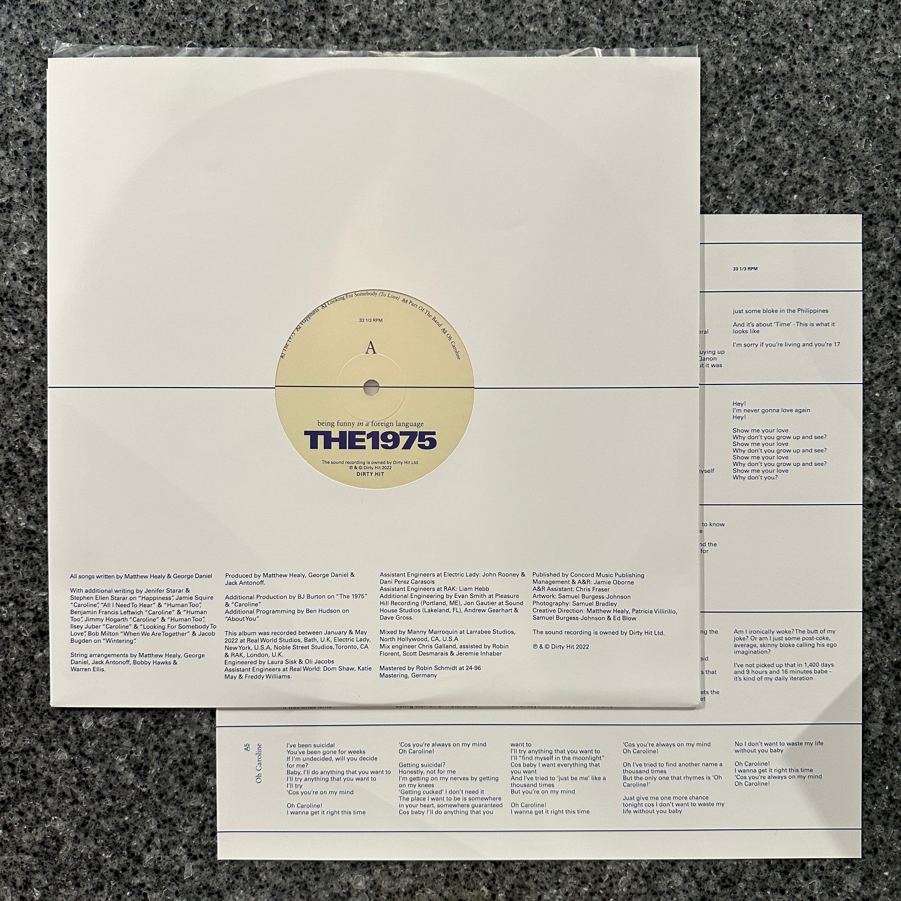 洋楽 Howie T. Excuse My Language LP】THE 1975/Being Funny In A Foreign Language | FUEIHO BOOGIE