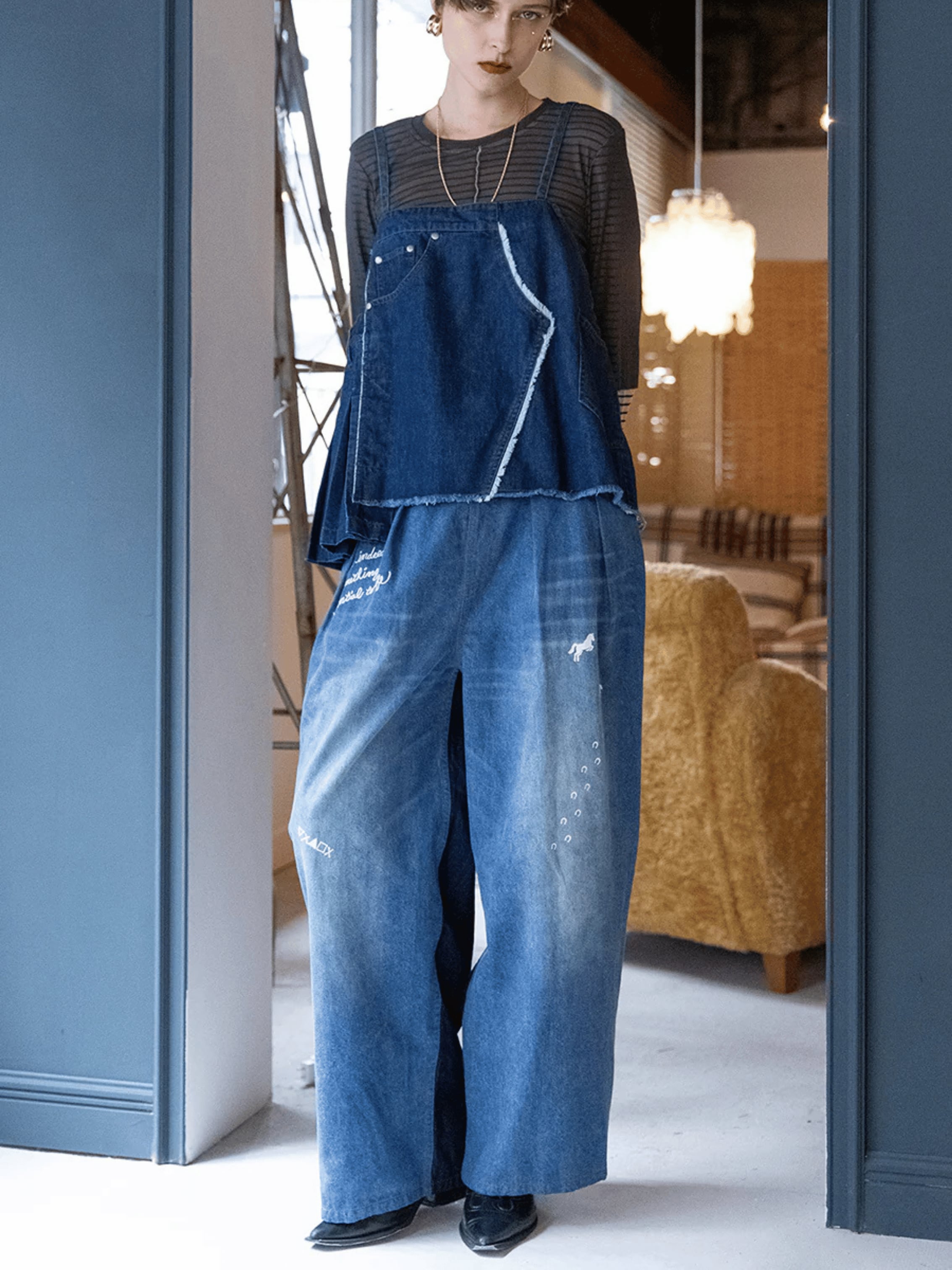 GRAFFITI DENIM PANTS インディゴ