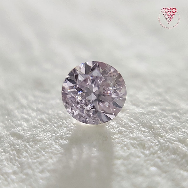 0.061 ct  Very Light Purplish Pink I1 CGL  天然 ピンク ダイヤモンド  ルース ラウンド