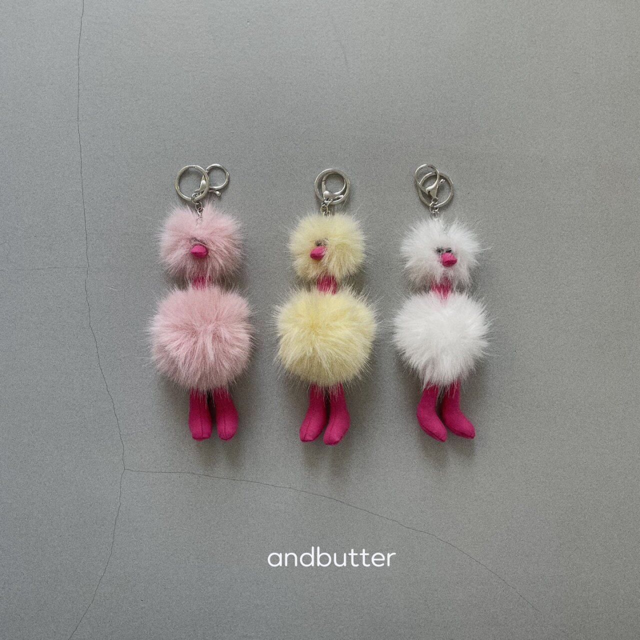 《ラスト1点》【即納】andbutter/Ostrich keyring