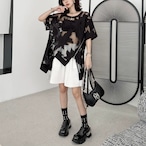 Asymmetrical Lace T-Shirt (ME523)