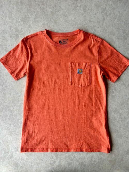 採寸 Carhartt LOOSE FIT オレンジ ポケットTシャツ