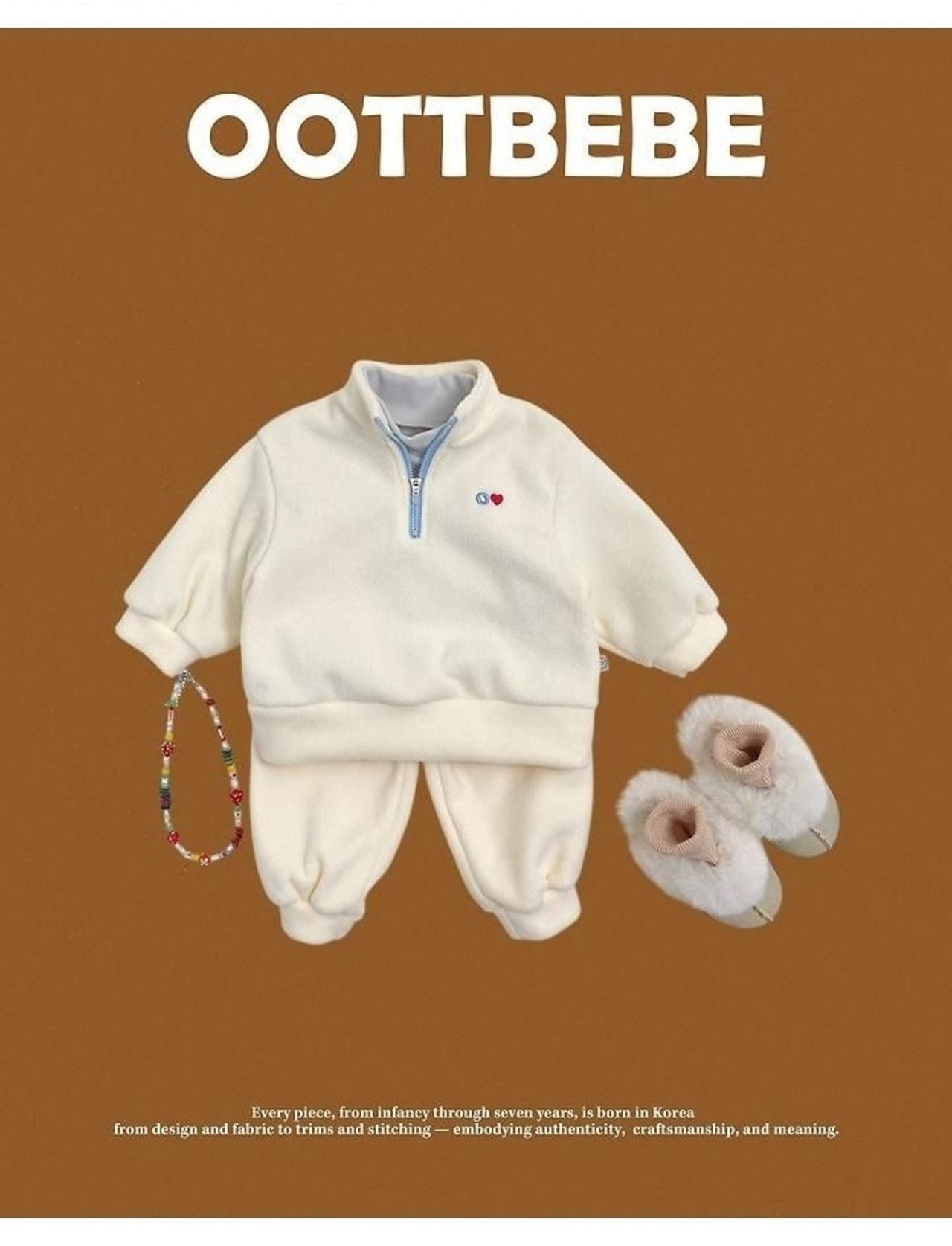 韓国子供服 / 26winter / oottbebe / ふわふわアノラック上下セット / ベビー&キッズ / 冬服 *XS~XL*