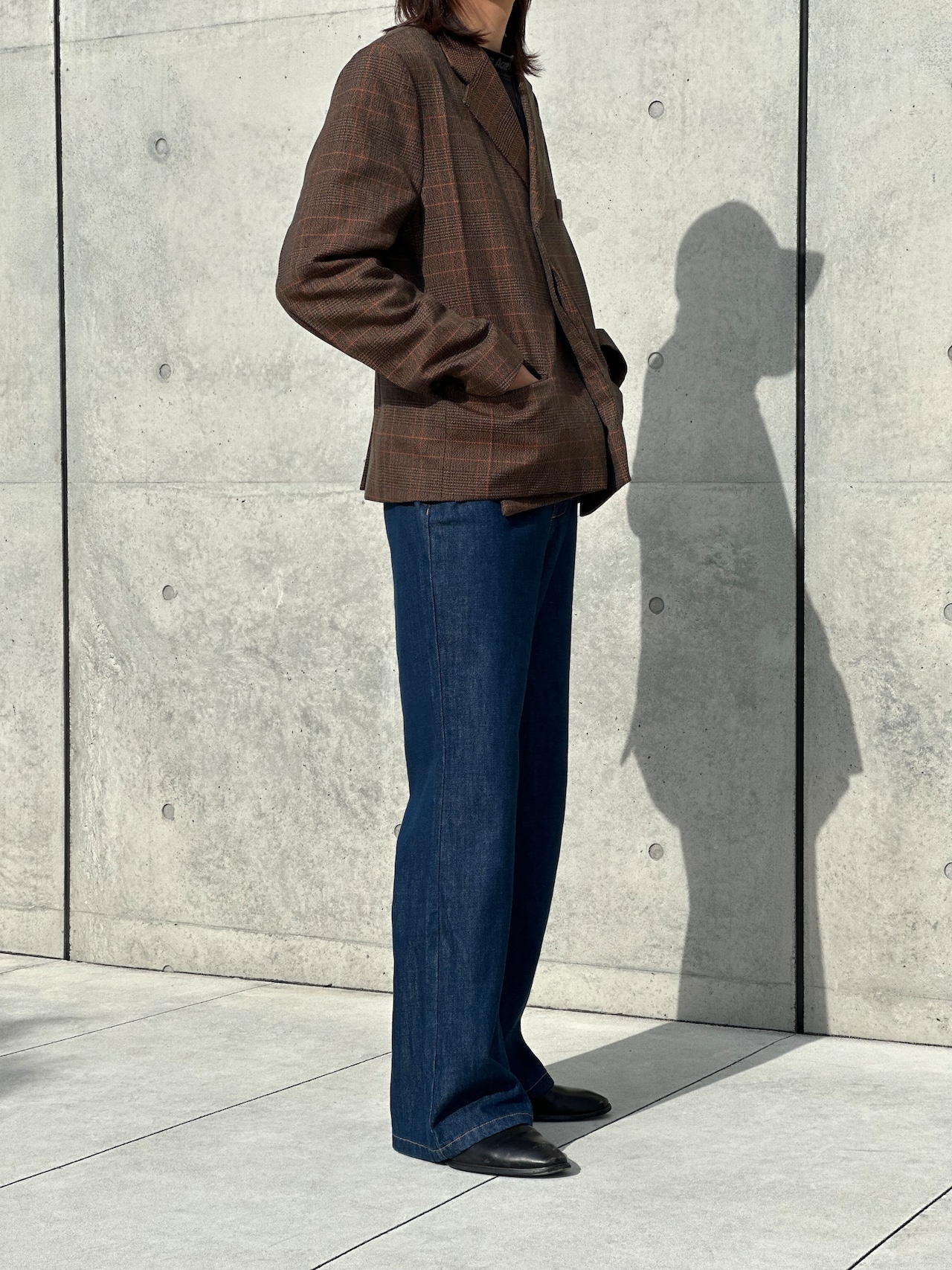 Semi Flare Slacks Denim