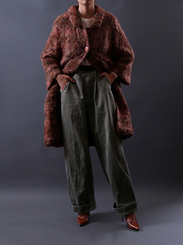 1960's Horrockses / Wool Mohair Tweed Coat