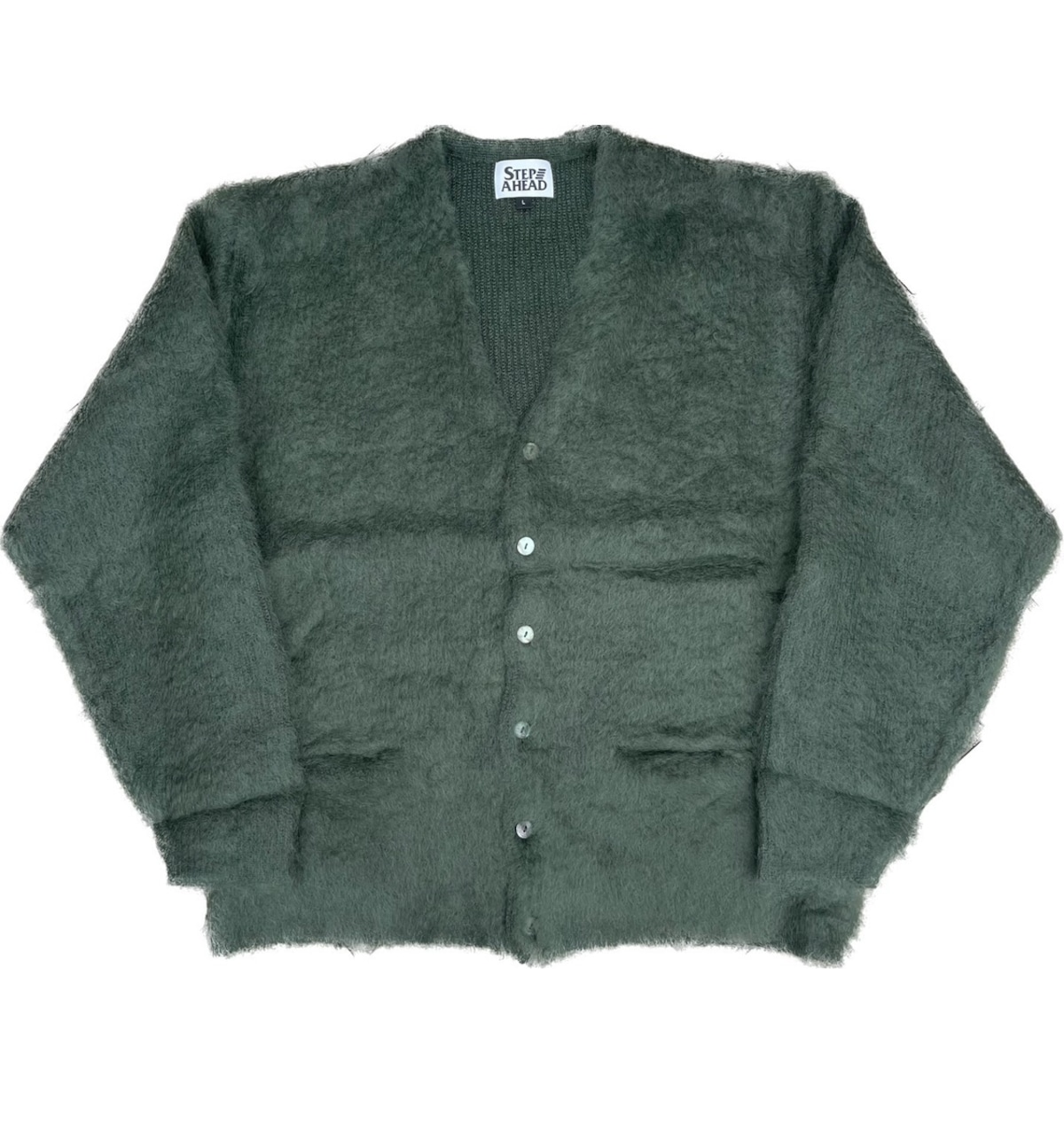 国産】STEP AHEAD Mohair Cardigan W/Pocket Solid Color Version 