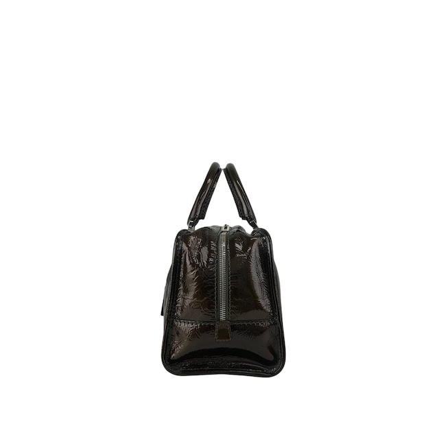 LOEWE ロエベ ハンドバッグ ブラウン アナグラム エナメル アマソナ28 vintage ヴィンテージ オールド j8tjia