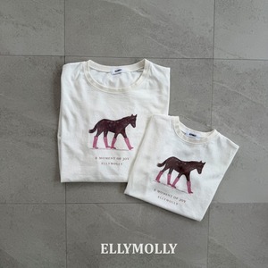 [ELLYMOLLY] Blush Pony Tee +fee5 / [엘리몰리] 블러쉬포니티