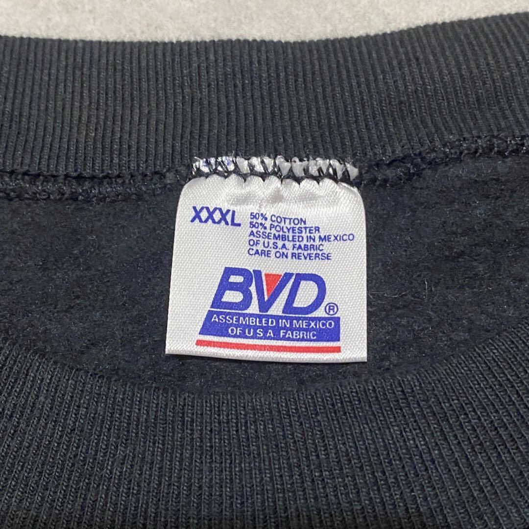 90s BVD 無地スウェット ブラック 黒 トレーナー USA規格 90s BVD 無地スウェット ブラック 黒 トレーナー USA規格