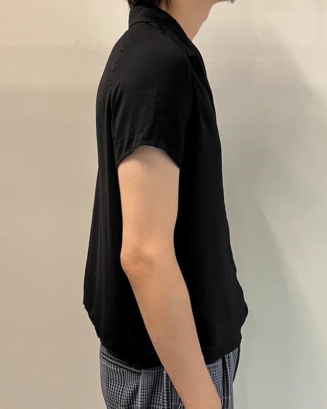 open collar shell button shirt