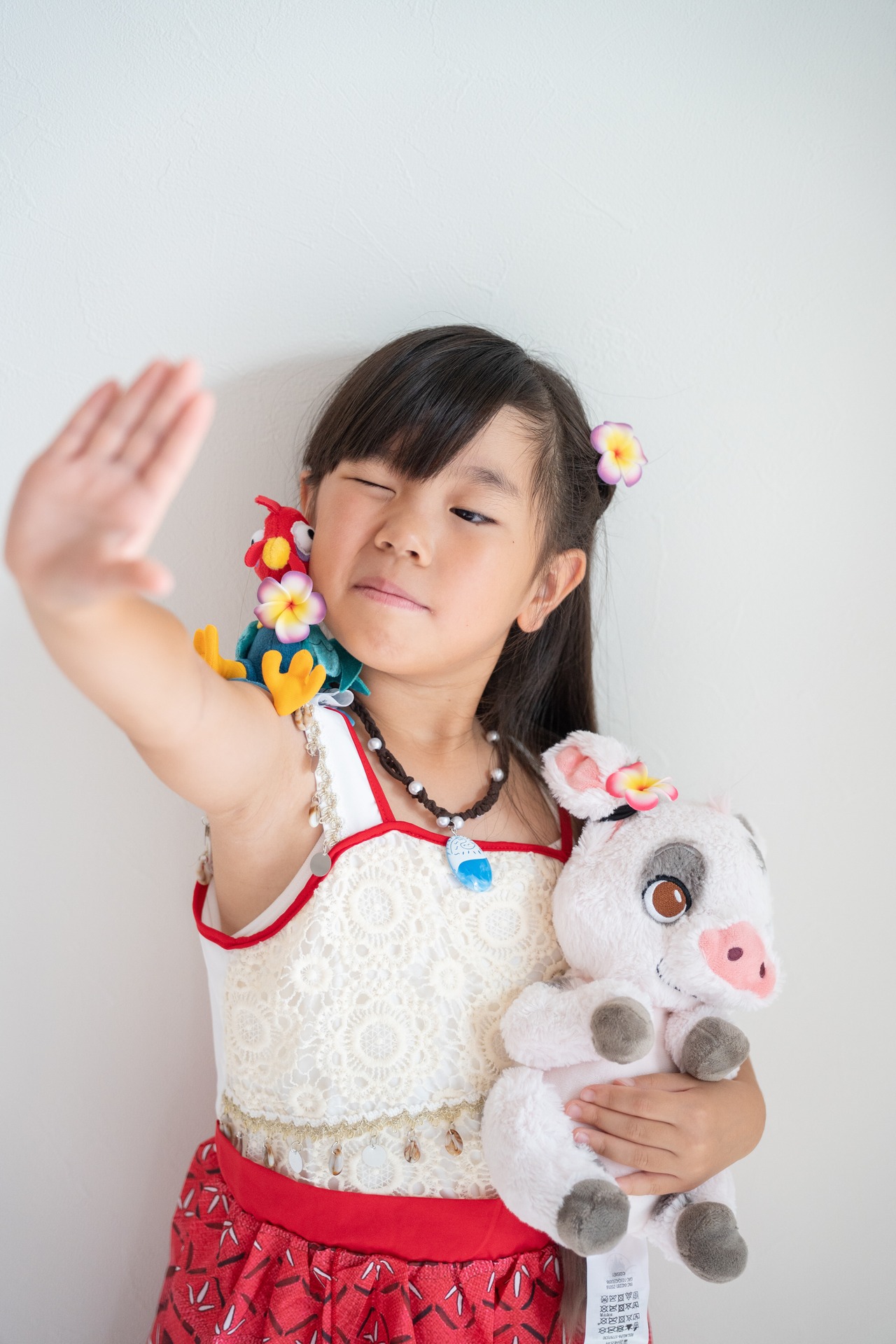 【即納】トロピカル ワンピース  ネックレス付き[プリンセスドレス 南国 ハワイ 海 ハロウィン]