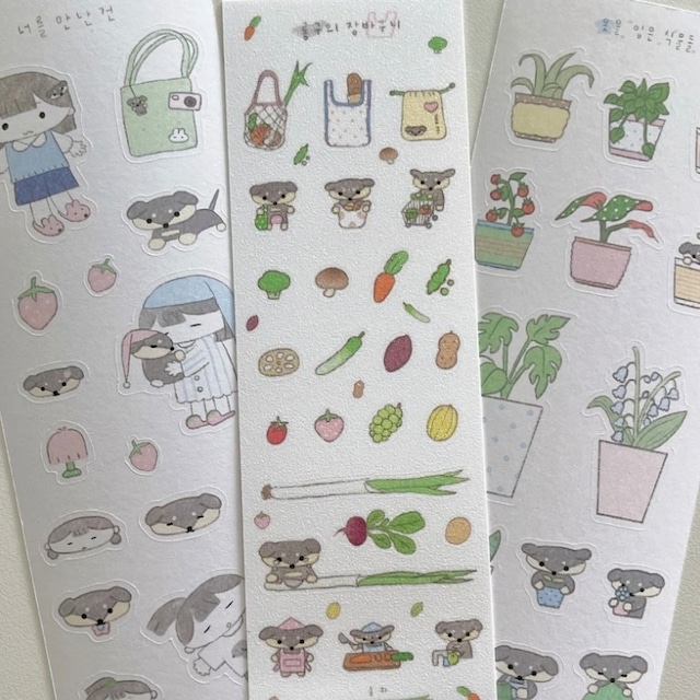 nuruhi 〔sticker ーロングのお買い物バッグー〕